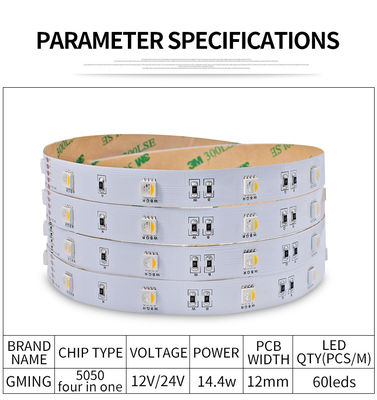 Luce di striscia di alluminio di 390-400lm 60leds/M 14.4W SMD LED