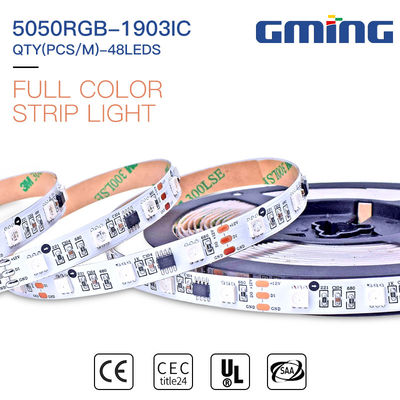 Striscia telecomandata 9.6W di 5050RGB 1903IC Dimmable SMD LED